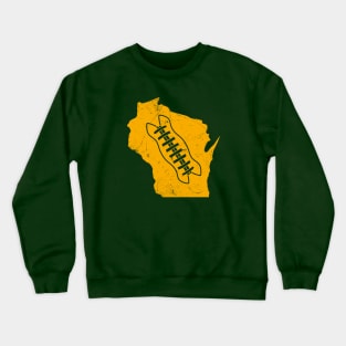 Wisconsin Football, Retro - Green Crewneck Sweatshirt